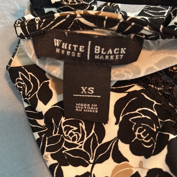Blank and tan rose print camisole. White House Black Market size XS. - Picture 4 of 4